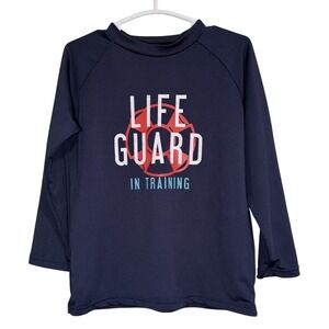 Costa Brava Kids Toddler Navy Blue Lifeguard Swim Shirt Long Sleeve 24M